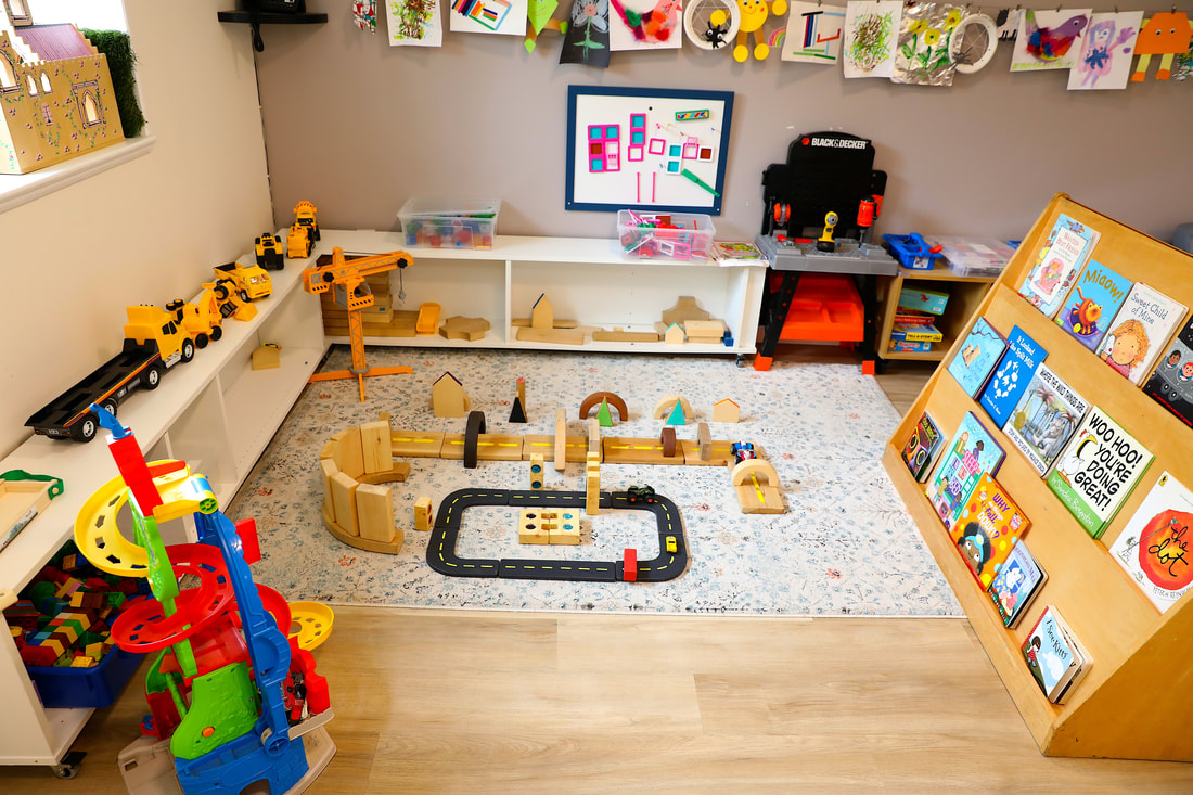 Play room with unit blocks